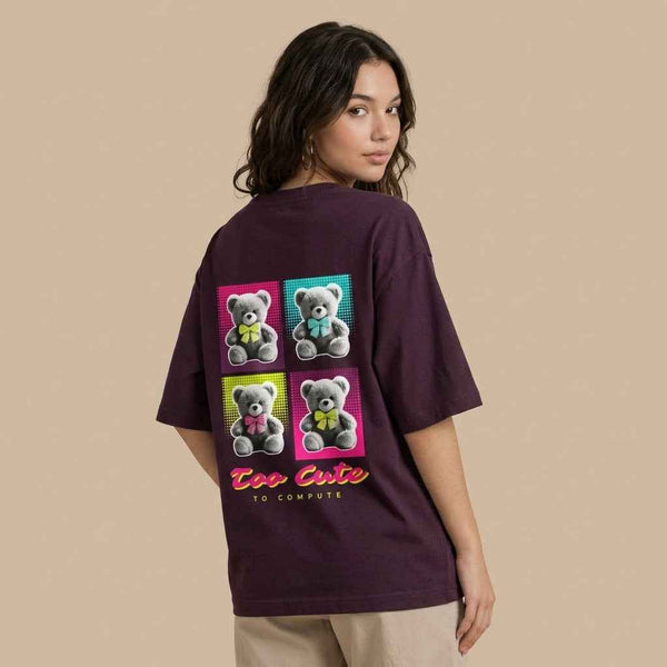 JACHIN Women Teddy edition Oversized T-Shirt