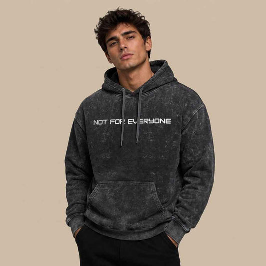 NOT FOR EVERYONE ACID WASH OVERSIZED HOODIE