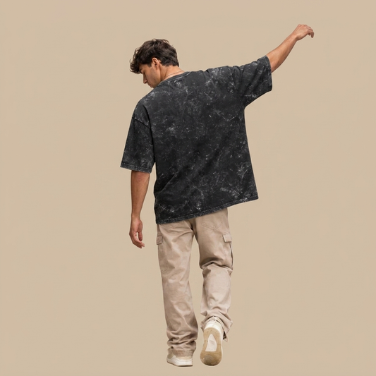 MIGHTY ACID WASH OVERSIZED T-SHIRT JACHIN
