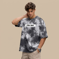 CHILL MAN TIE-DYE WAVE OVERSIZED T-SHIRT JACHIN