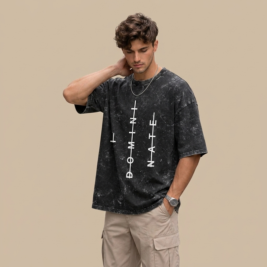 Unisex Acid Washed Oversized Tee JACHIN