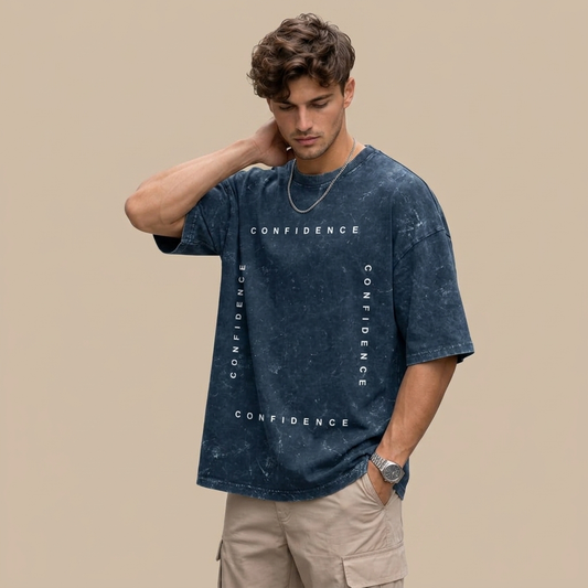 Unisex Acid Washed Oversized Tee JACHIN