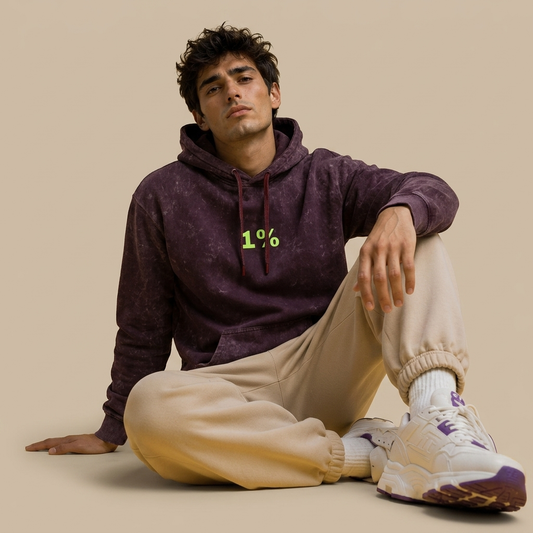 Low Battery Club Acid Washed Hoodie JACHIN