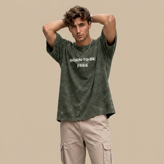 Unisex Acid Washed Oversized Tee JACHIN