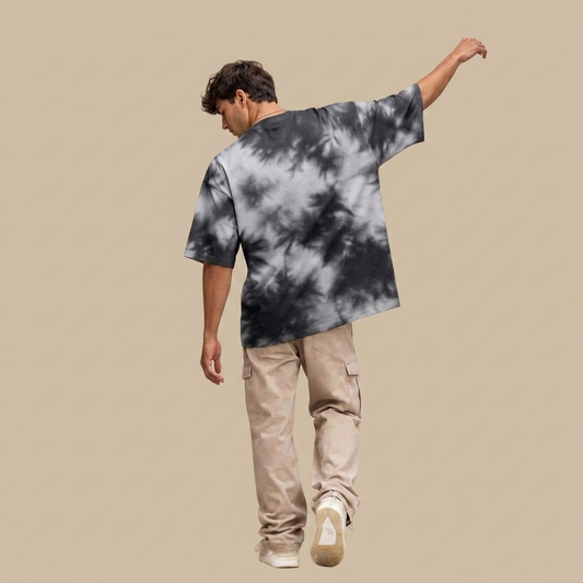 CHILL MAN TIE-DYE WAVE OVERSIZED T-SHIRT JACHIN