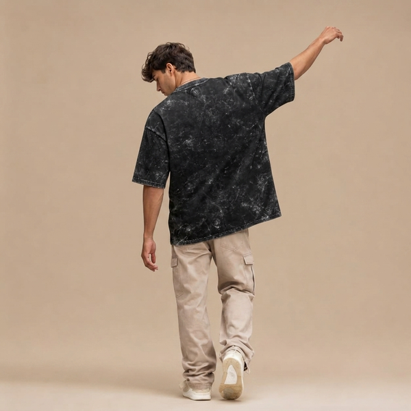 Unisex Acid Washed Oversized Tee JACHIN