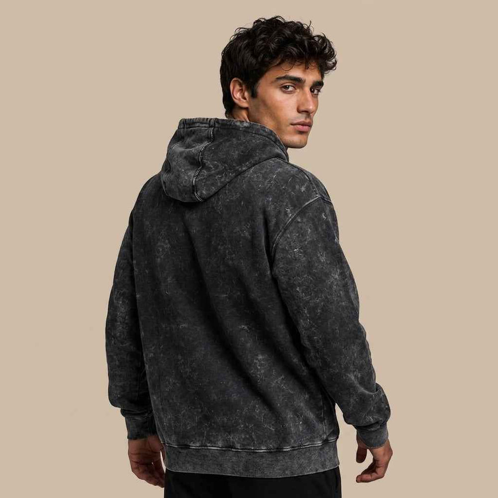 NOT FOR EVERYONE ACID WASH OVERSIZED HOODIE