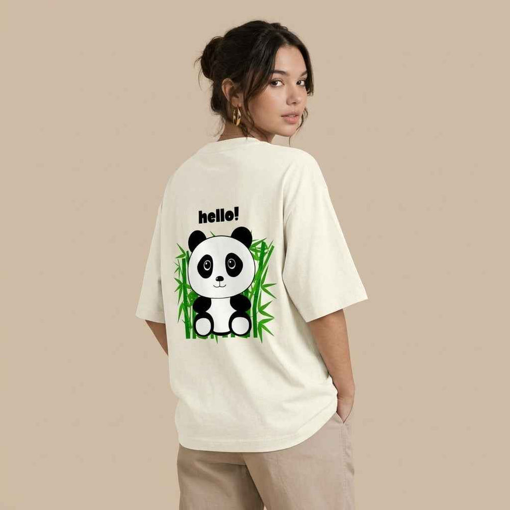 JACHIN Women Panda edition Oversized T-Shirt