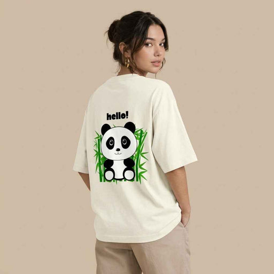 JACHIN Women Panda edition Oversized T-Shirt