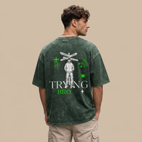 Unisex Acid Washed Oversized Tee JACHIN