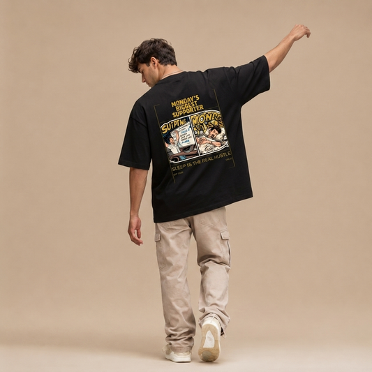 Monday's Biggest Supporter Oversized Terry T-Shirt JACHIN