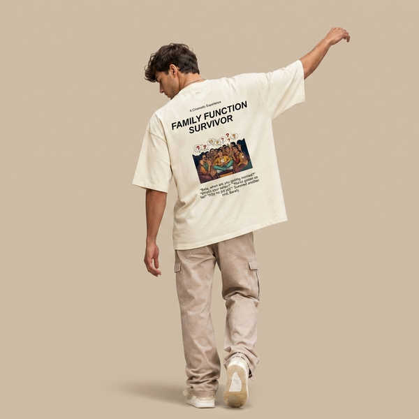 Family Function Survivor Oversized Terry T-Shirt JACHIN