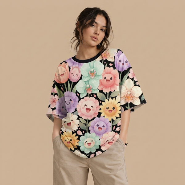 Kawaii Art bloomverse Oversized T shirt JACHIN