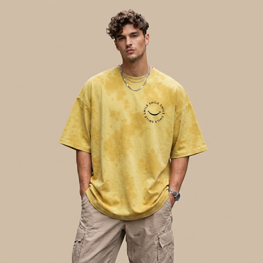 Smile Tie Dye Oversized T-Shirt JACHIN